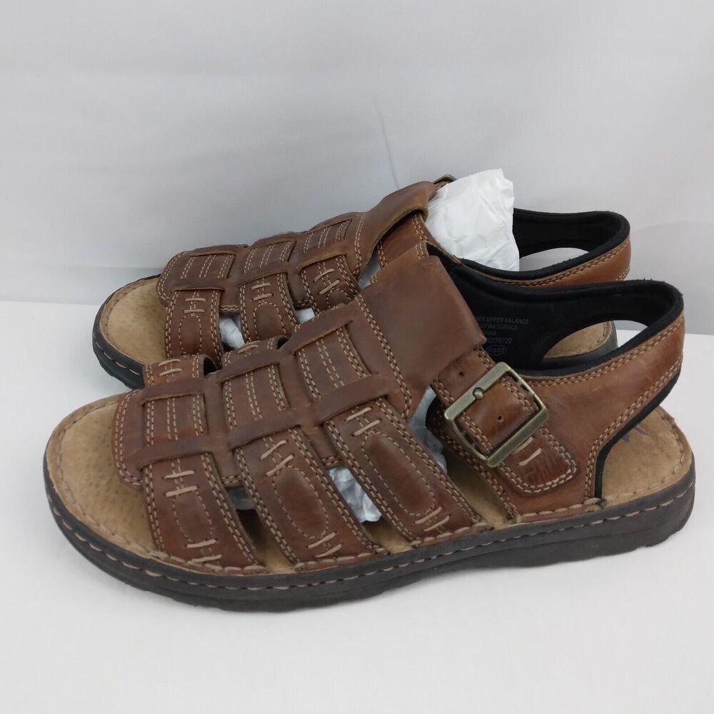Journeys Fisherman Open Toe Sandals Brown Leather Y2K 90s Shoes Mens Size 10 M - Picture 6 of 13